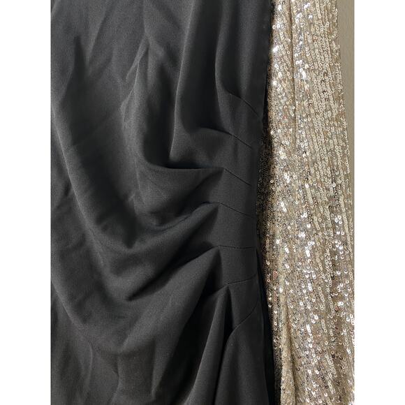 ADRIANNA PAPELL DRESS 4 FESTIVE WORK HOLIDAY PARTY SEQUIN LONG SLEEVE COCKTAIL - Picture 6 of 10
